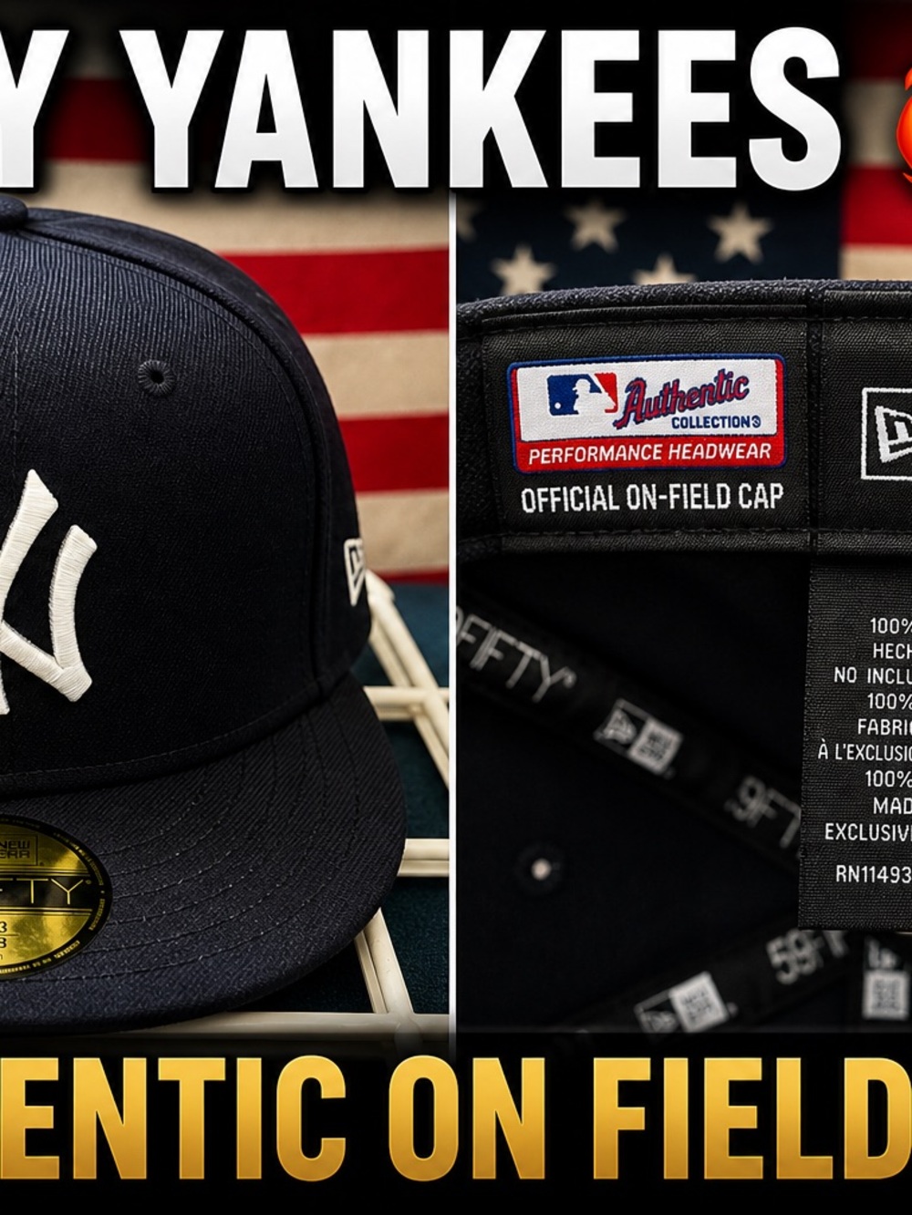 New Era Navy and White New York Yankees 59FIFTY Fitted Cap